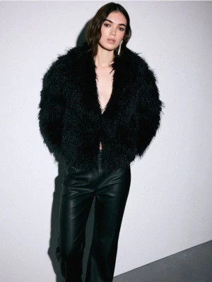 Mohito - Sztuczne czarne futerko - czarny