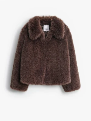 Mohito - Sztuczne czekoladowe futro - ciemnobrązowy