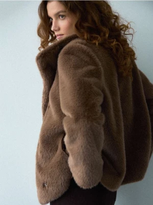 Mohito - Sztuczne futerko - ciemnobrązowy