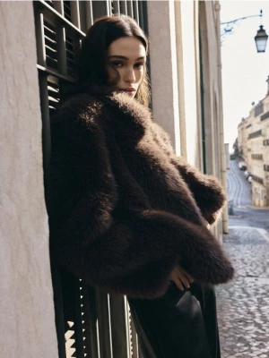 Mohito - Sztuczne futro - ciemnobrązowy