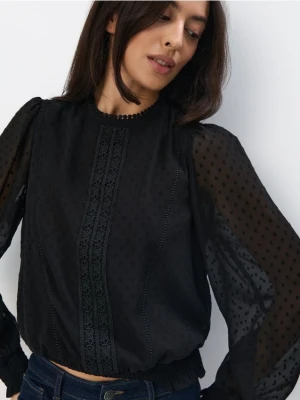 Mohito - Szyfonowa bluzka - czarny
