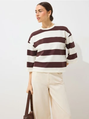 Mohito - T-shirt oversize - ciemnobrązowy