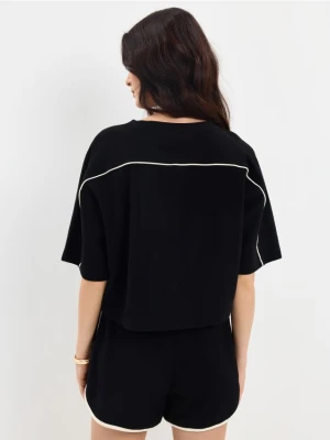 Mohito - T-shirt oversize - czarny