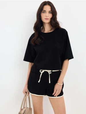 Mohito - T-shirt oversize - czarny