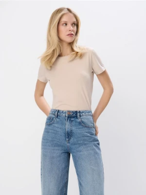 Mohito - T-shirt z bawełny - beżowy