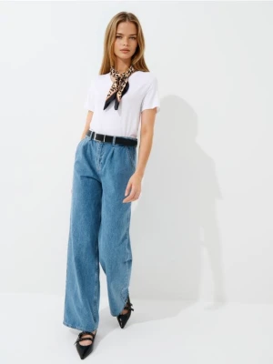 Mohito - T-shirt z dekoltem V - biały