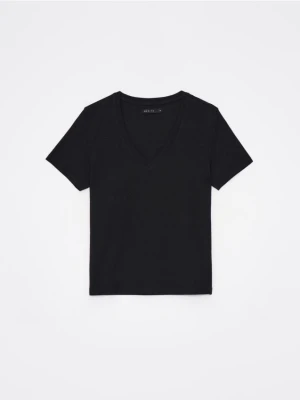 Mohito - T-shirt z dekoltem V - czarny