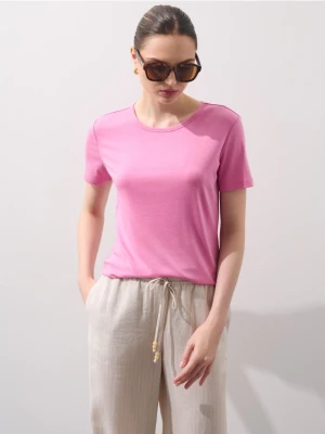 Mohito - T-shirt z dodatkiem jedwabiu - pastelowy różowy