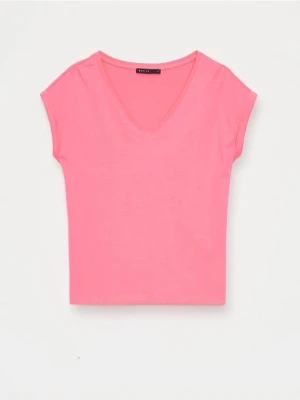 Mohito - T-shirt z krótkim rękawem - mocny różowy