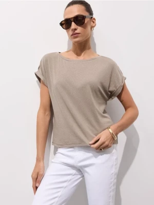 Mohito - T-shirt z lyocellem - beżowy