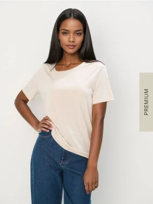 Mohito - T-shirt z modalem - beżowy