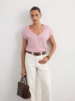 Zdjęcie produktu Mohito - T-shirt z modalem - pastelowy różowy