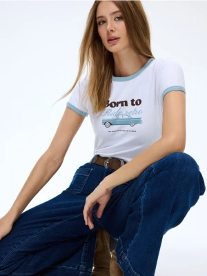 Mohito - T-shirt z nadrukiem - błękitny