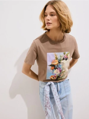 Mohito - T-shirt z nadrukiem - brązowy