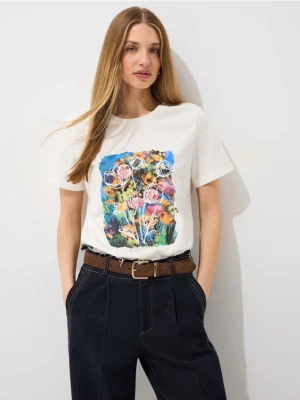 Mohito - T-shirt z nadrukiem - kremowy