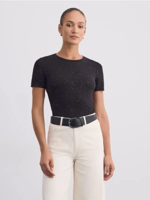 Zdjęcie produktu Mohito - T-shirt z ozdobnymi elementami - czarny
