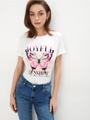 Mohito - T-shirt z printem - biały