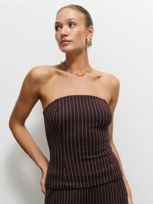 Mohito - Top w paski - ciemnobrązowy