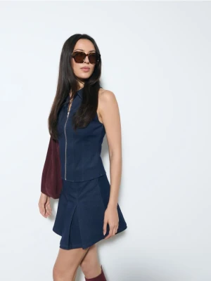 Mohito - Top z zamkiem - granatowy