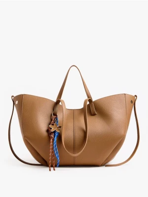 Mohito - Torebka shopper z brelokiem - beżowy