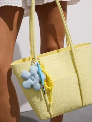 Mohito - Torebka shopper z brelokiem - żółty