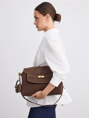 Mohito - Torebka shopper z zawieszką - ciemnobrązowy