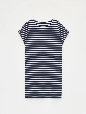 Mohito - Trapezowa sukienka mini - granatowy