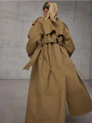 Mohito - Trencz z paskiem - ciemnobrązowy