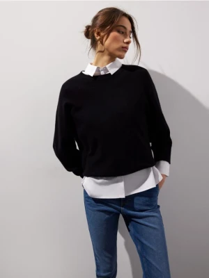 Mohito - Wełniany czarny sweter - czarny