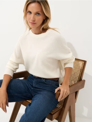 Mohito - Wełniany kremowy sweter - kremowy