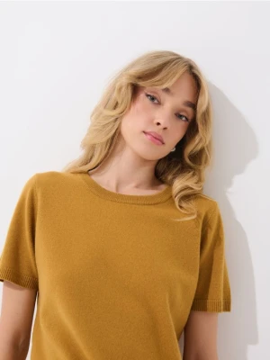 Mohito - Wełniany musztardowy sweter - musztardowy