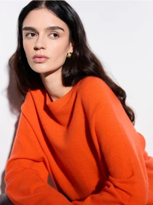 Mohito - Wełniany pomarańczowy sweter - pomarańczowy