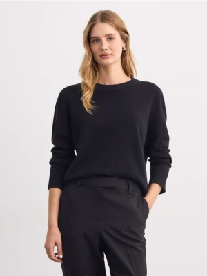 Mohito - Wełniany sweter basic - czarny