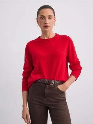 Mohito - Wełniany sweter basic - czerwony