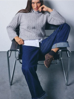 Mohito - Wełniany szary sweter - szary