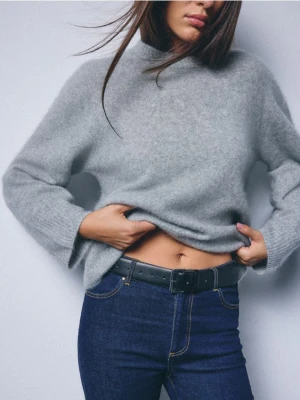 Mohito - Wełniany szary sweter - szary