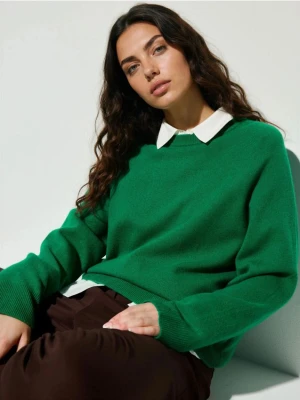 Mohito - Wełniany zielony sweter - zielony