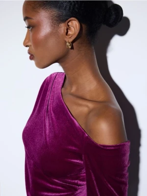 Mohito - Welurowa bluzka - fioletowy