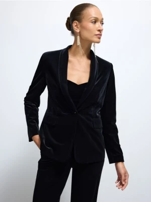 Mohito - Welurowa czarna marynarka - czarny