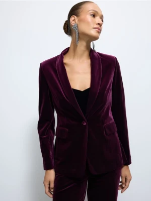 Mohito - Welurowa marynarka - ciemny fiolet