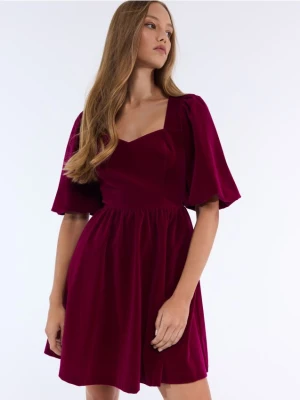 Mohito - Welurowa sukienka mini - fioletowy