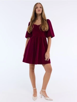 Mohito - Welurowa sukienka mini - fioletowy