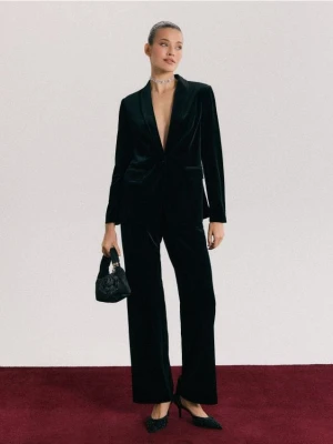 Mohito - Welurowe czarne spodnie - czarny