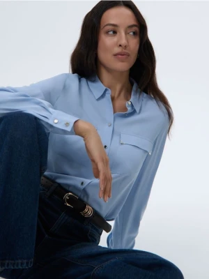 Mohito - Wiskozowa błękitna koszula - błękitny