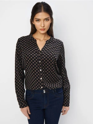 Mohito - Wzorzysta bluzka z wiskozy - czarny