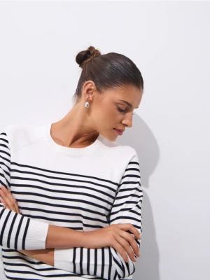 Mohito - Wzorzysty sweter z wiskozą - kremowy