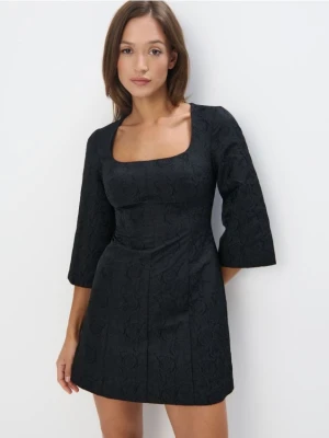 Mohito - Żakardowa sukienka mini - czarny