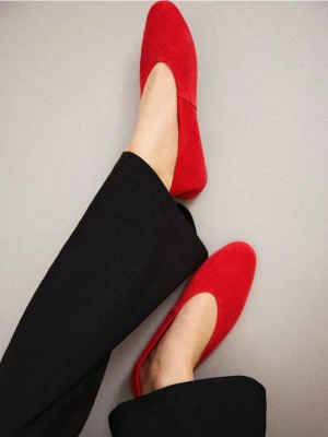 Mohito - Zamszowe czerwone baleriny - czerwony