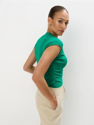 Mohito - Zielona bluzka z marszczeniami - zielony