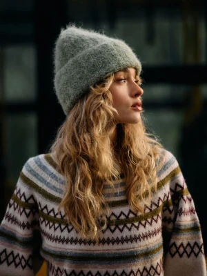 Mohito - Zielona czapka beanie - oliwkowy